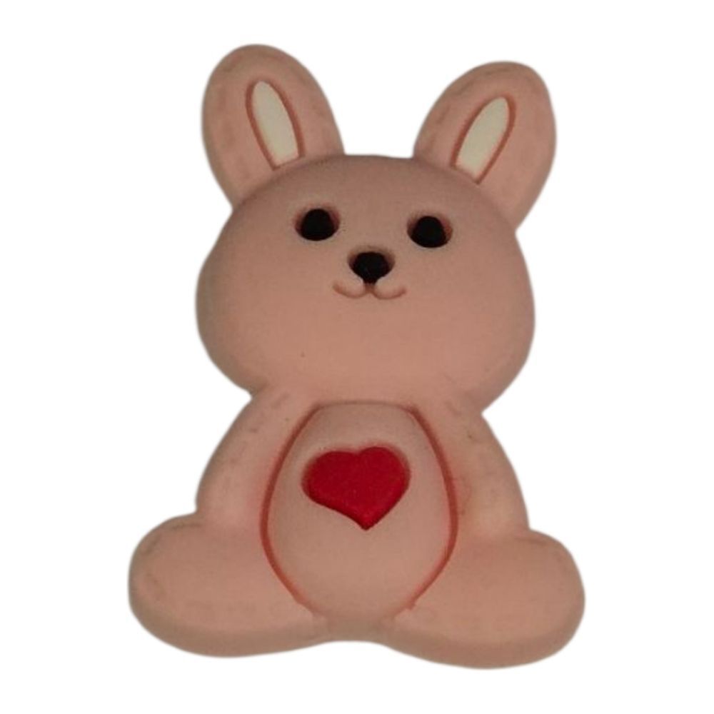 Pink Bunny Croc Shoe Charms | Jibbitz Style Mix & Match 6/$20 NWT Animal Cartoon